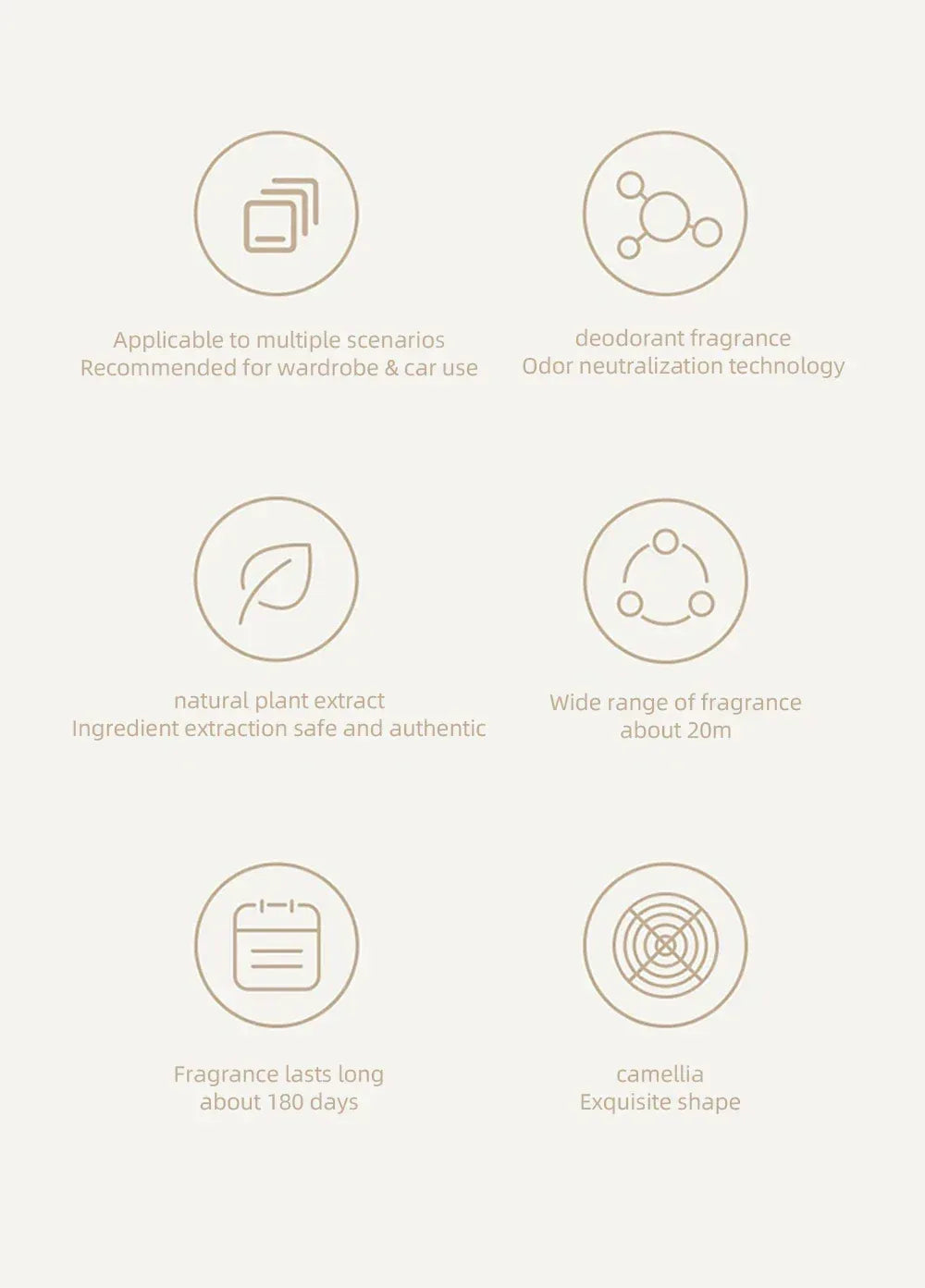 White Flower Hanging Car Air Freshener Perfume - A