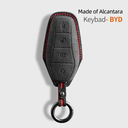 BYD Car Key Case Suede Leather Cover for Han EV Qin Song Atto 3