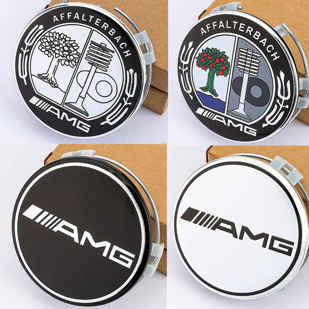 4pcs 75MM Mercedes Benz AMG Wheel Center Hub Caps