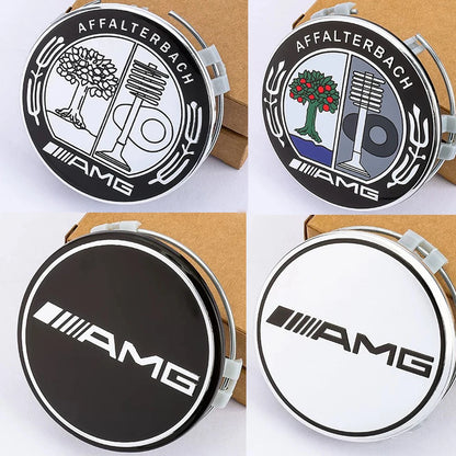 4pcs 75MM Mercedes Benz AMG Wheel Center Hub Caps