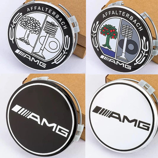 4pcs 75MM Mercedes Benz AMG Wheel Center Hub Caps
