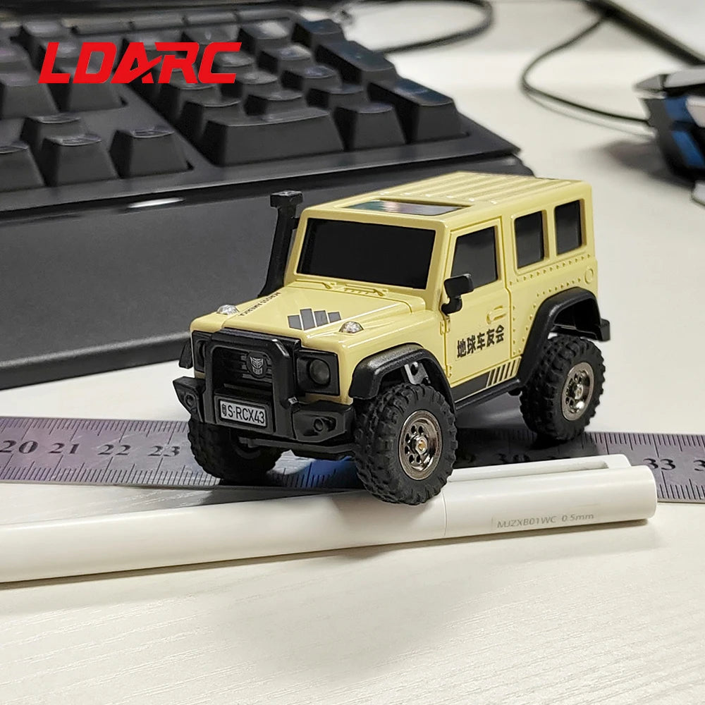 LDARC X43 Mini RC Car – 4WD Electric Remote Control - Lemon Yellow