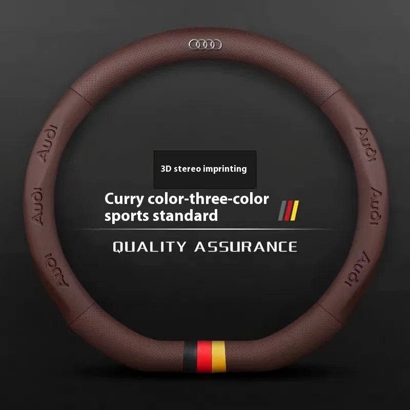 Audi Steering Wheel Cover ABT A1–A8 Q2–Q8 TT RS S Line Fit
