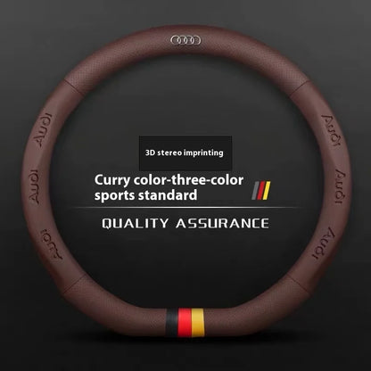 Audi Steering Wheel Cover ABT A1–A8 Q2–Q8 TT RS S Line Fit