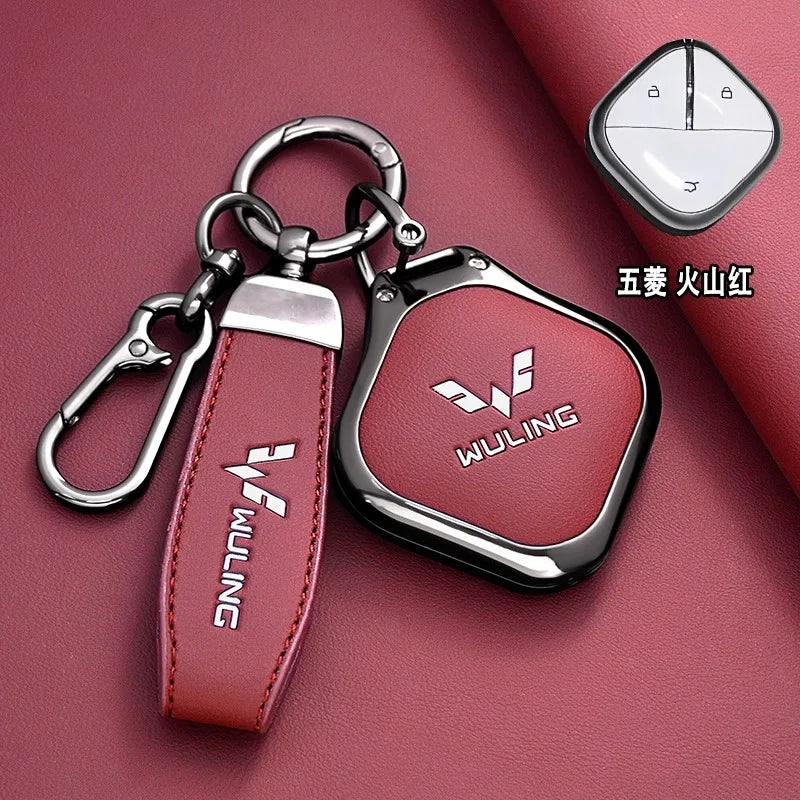 Wuling Zinc Alloy Key Case - Style 1-Red-1PC / for Wuling