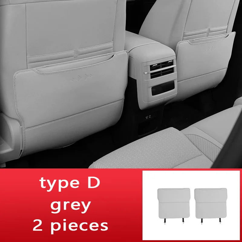 BYD Ti7 Seat Back Protector Mat with Storage - type D