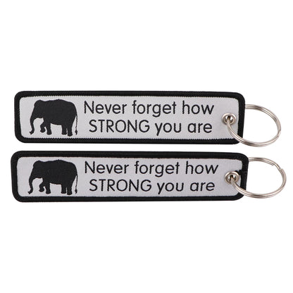 Embroidered Keys Tag Keychain - Personalized Key Identifier Fob