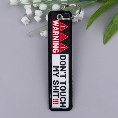 Embroidered Keys Tag Keychain - Personalized Key Identifier Fob