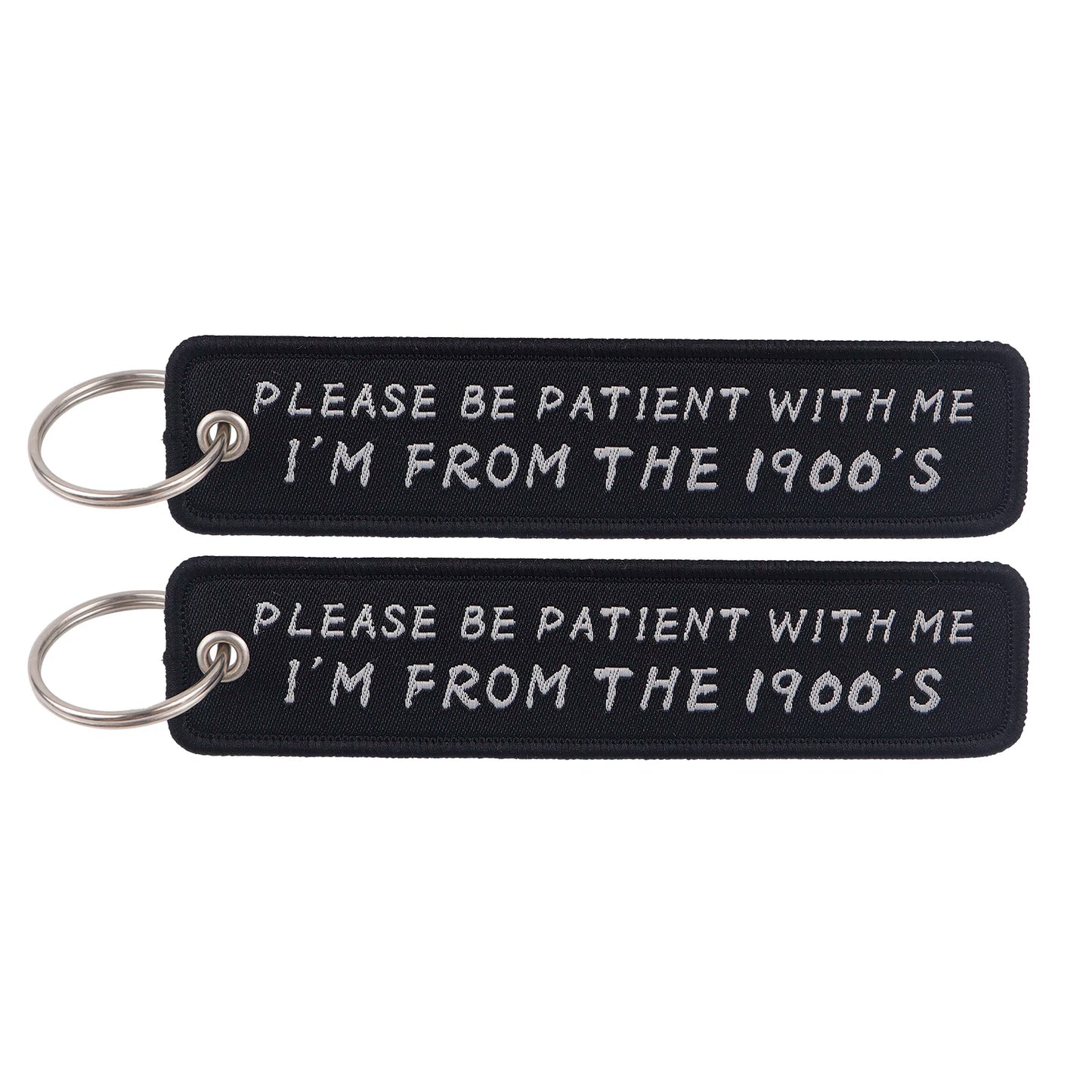 Embroidered Keys Tag Keychain - Personalized Key Identifier Fob