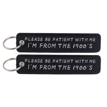 Embroidered Keys Tag Keychain - Personalized Key Identifier Fob