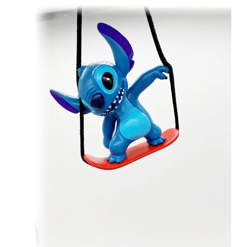 Disney Stitch Car Rearview Mirror Hanging Pendant Action Figure