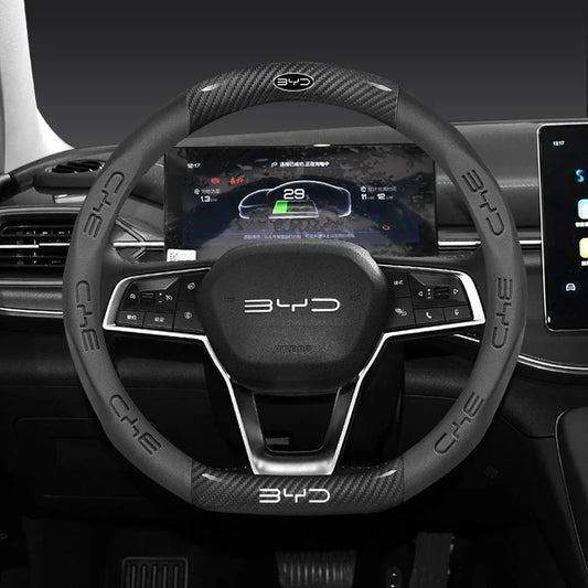 Premium Leather Steering Wheel Cover for BYD Ato 3 F3 E6 Yuan Song