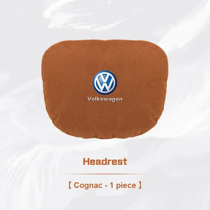 Volkswagen Neck Pillow & Lumbar Support - headrest cognac