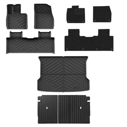 Xpeng G6 2023-2025 TPE Floor Mats Set - Waterproof 3D Cargo Liner - 9pcs double layer