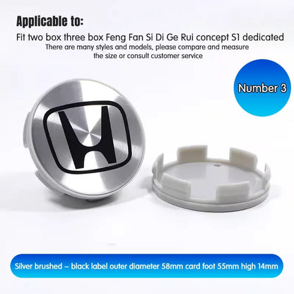 4Pcs Honda Wheel Center Hub Caps 69mm 62mm 58mm