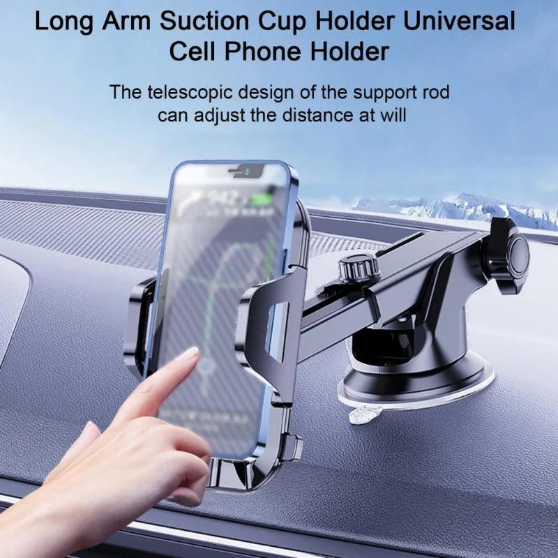 360° Mobile Phone Car Mount - Long Arm Suction Cup Air Vent Holder
