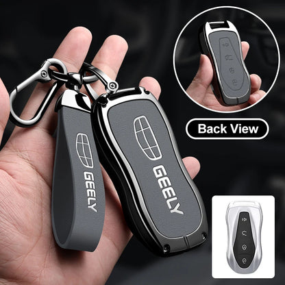 Metal Car Key Fob Cover For Geely Tugella Azkarra Xingyue Boyue