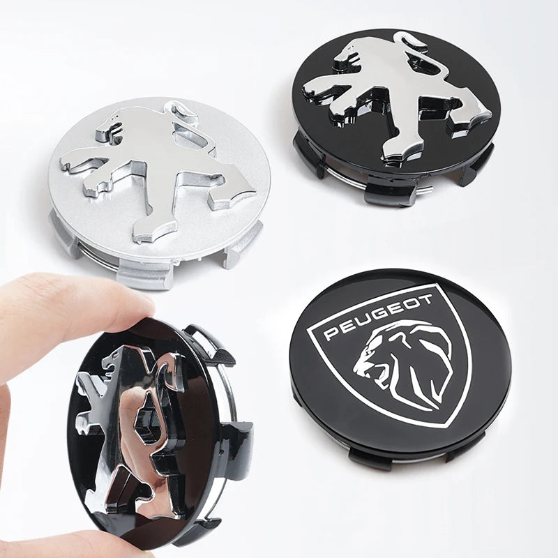 4Pcs Peugeot Wheel Center Hub Caps