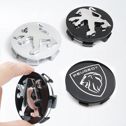 4Pcs Peugeot Wheel Center Hub Caps