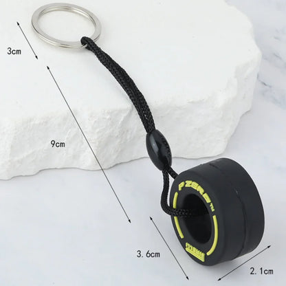 PVC Tire Keychain Car Key Ring Pendant for Auto Modification