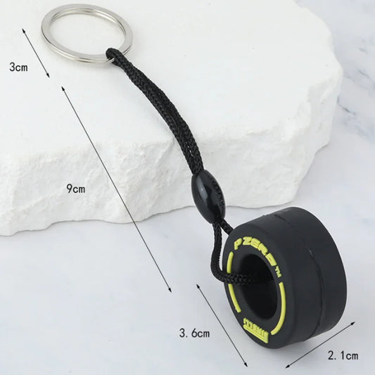 PVC Tire Keychain Car Key Ring Pendant for Auto Modification