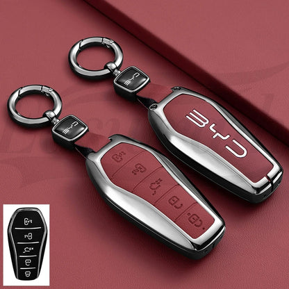 Leather Key Case Cover for BYD Song Plus Qin Han Tang Atto Dolphin