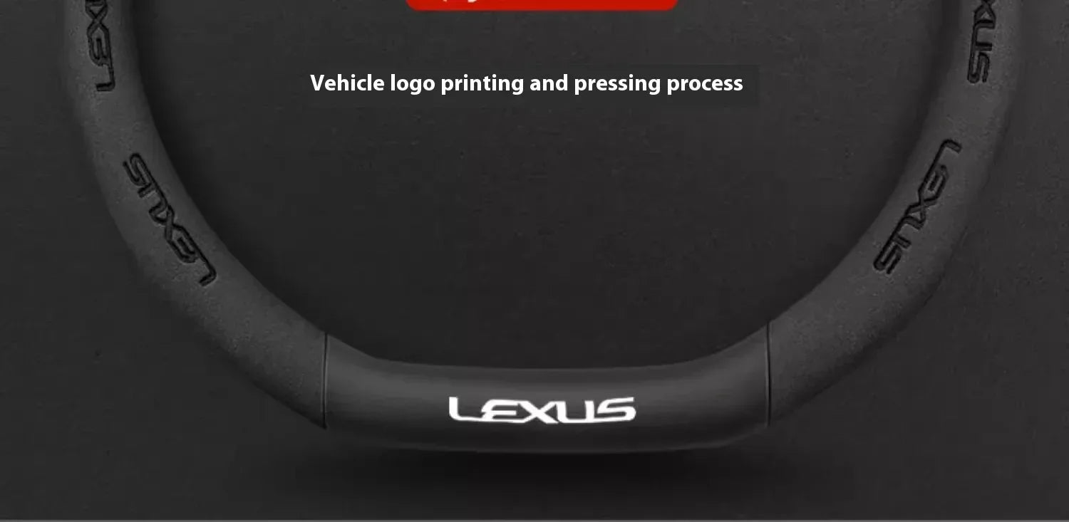 Lexus ES RX NX IS GS Suede Carbon Fiber Steering Wheel Cover - Ventilate Carbon