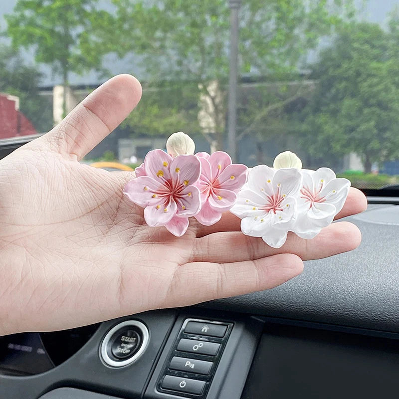 Flower Car Vent Air Freshener Clip – Peach Blossom Aroma Diffuser