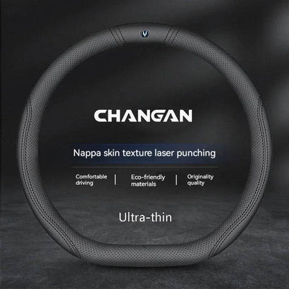 Changan Leather Steering Wheel Cover for UNI-K UNI-T CS15 CS35 CS55 CS75 CS85 CS95 Alsvin CX70 - 