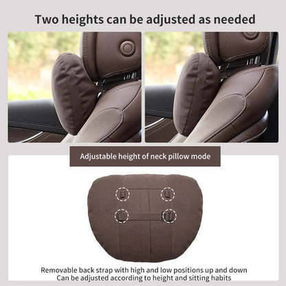 Nissan Patrol Headrest & Lumbar Waist Rest - Neck Support Pillow - Brown
