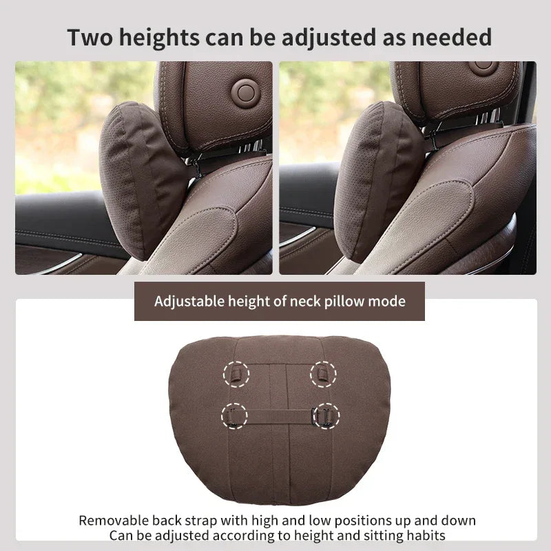 Hyundai N Line Soft Car Neck Headrest & Lumbar Support Pillow - Black Headrest