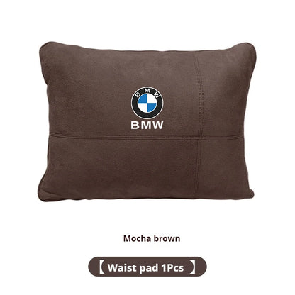 BMW Suede Neck Pillow & Lumbar Cushion