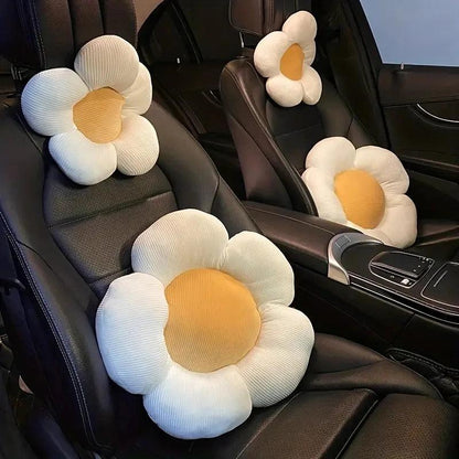 Sunflower Car Neck Pillow - Cartoon Headrest Support Cushion