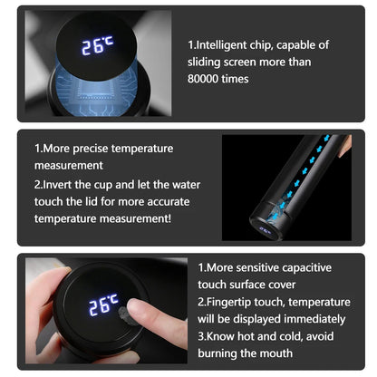 Stainless Steel Car Thermos Bottle with Temperature Display Zeekr 001 009 007