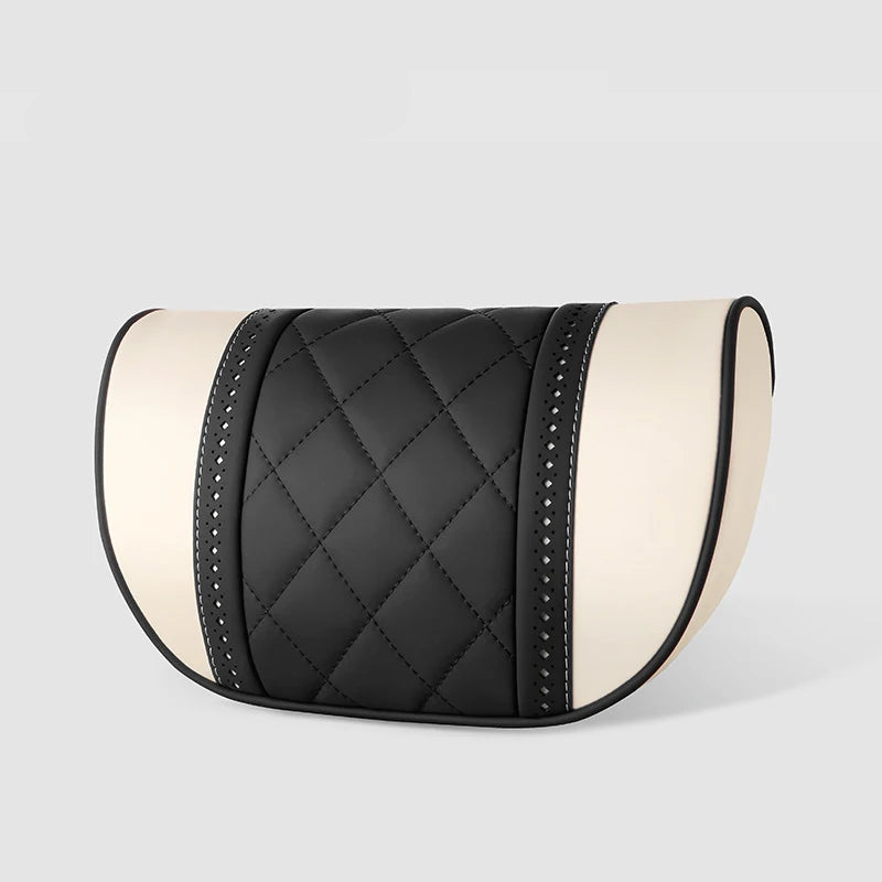 Mercedes-Benz AMG Leather Neck Pillow & Lumbar Support - Beige black Neck Pillow