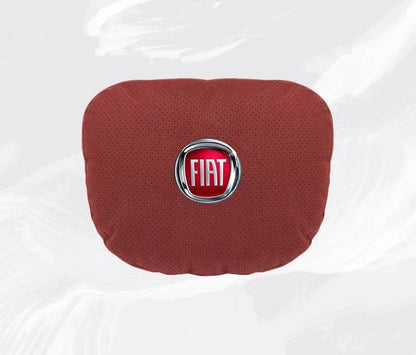 Suede Car Neck Pillow for FIAT 500, Ducato, Panda, Abarth & More – Ergonomic Headrest - headrest 1pc brown