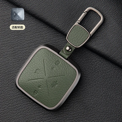Zinc Alloy Leather Key Cover for Geely ZEEKR 001 7X 009 X Car Fob