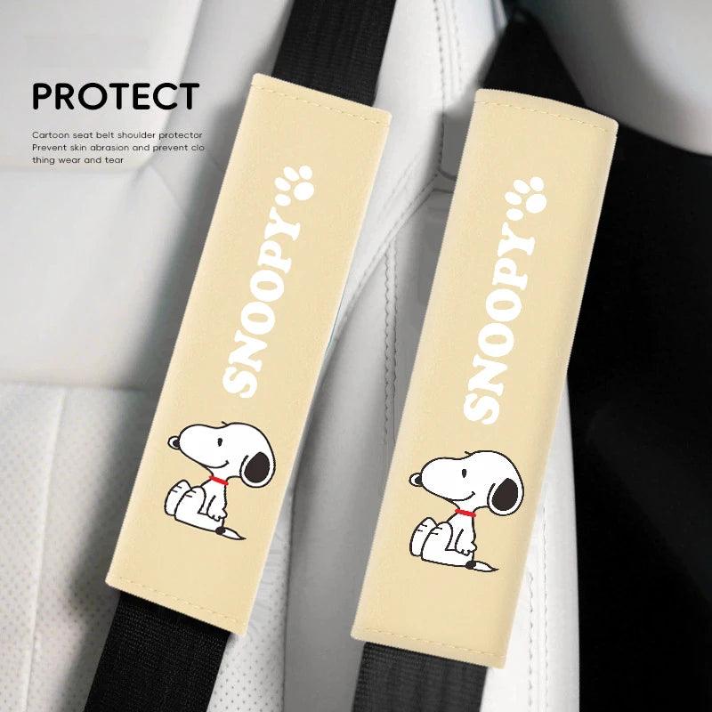 Universal Snoopy Car Seat Belt Cover Soft Padded Auto Protector