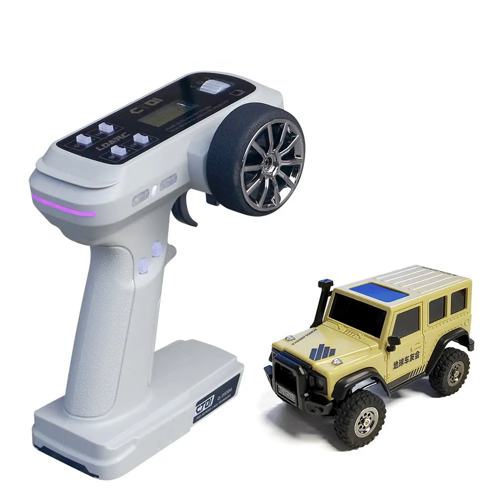 LDARC X43 Mini RC Car – 4WD Electric Remote Control - Lemon Yellow