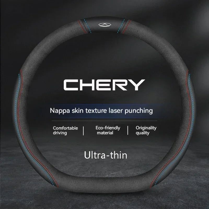 Chery Suede Leather Steering Wheel Cover