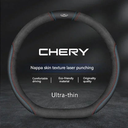 Chery Suede Leather Steering Wheel Cover