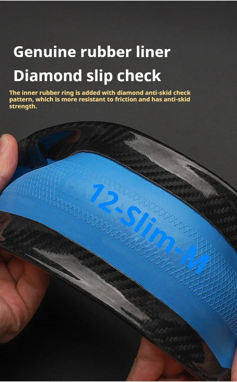 Chery Exeed Carbon Fiber Leather Suede Steering Wheel Cover - D Black-Carbon Fiber