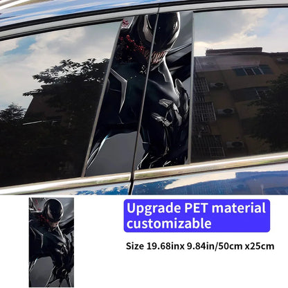 Venom Car Stickers – B-Pillar Center Column Vinyl Decals, Waterproof & Scratch-Proof - 1