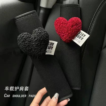 Love Heart Soft Seat Belt Cover Shoulder Pad Cushion