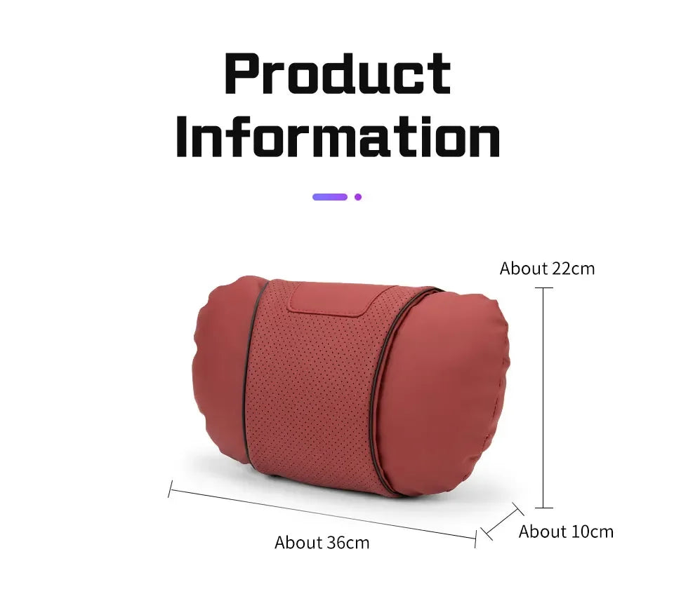 Baic Beijing Leather Headrest & Lumbar Support - headrest white