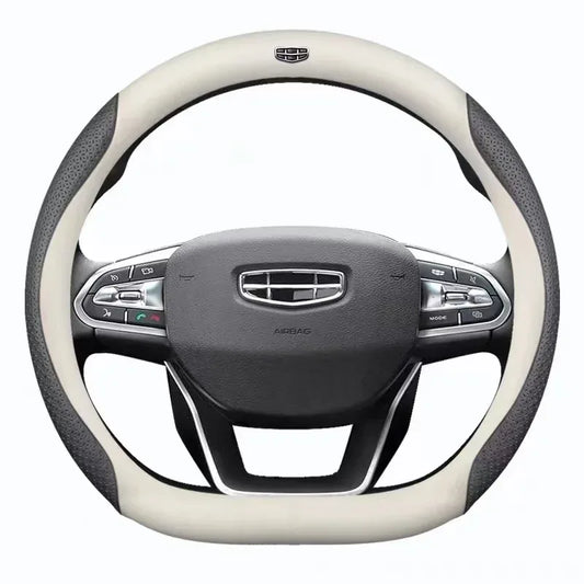 Geely Carbon Fiber Leather Steering Wheel Cover