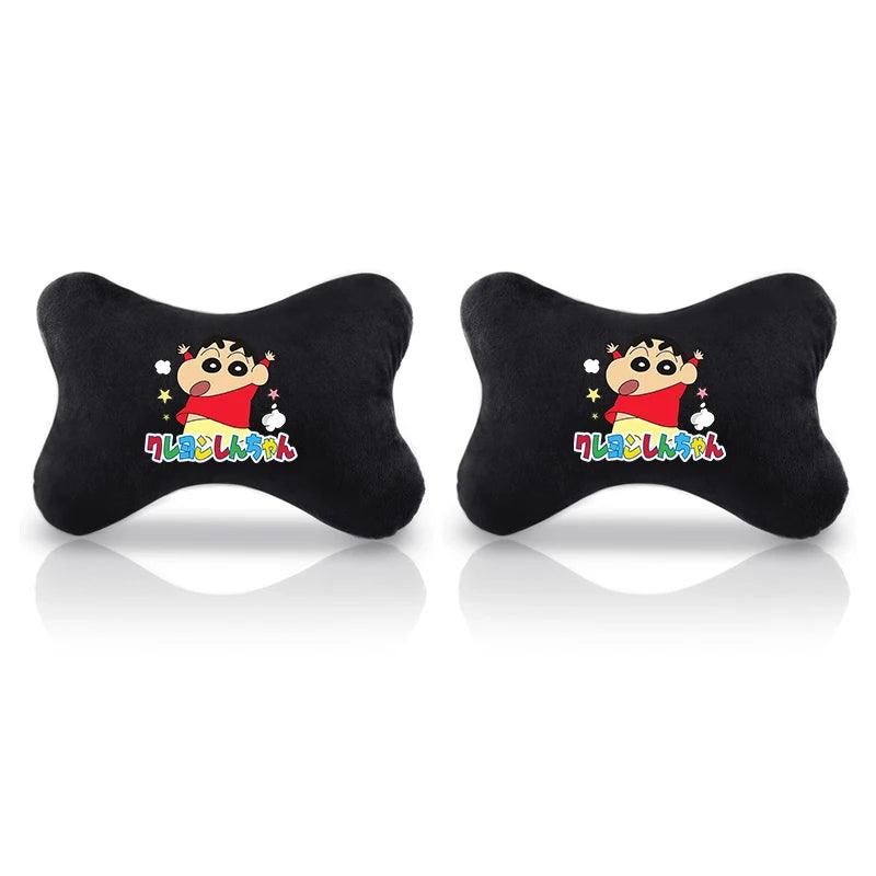 Crayon Shin-chan Car Neck Pillow - Cartoon Headrest Cushion Support