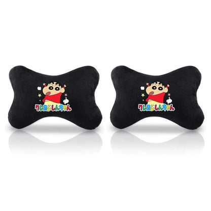 Crayon Shin-chan Car Neck Pillow - Cartoon Headrest Cushion Support