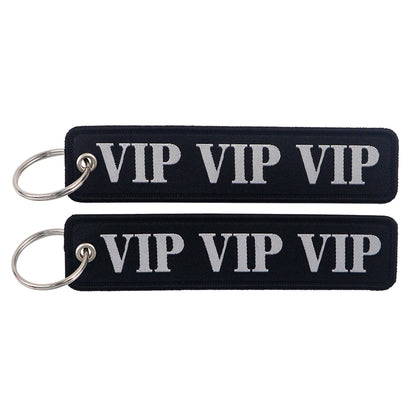 Embroidered Keys Tag Keychain - Personalized Key Identifier Fob