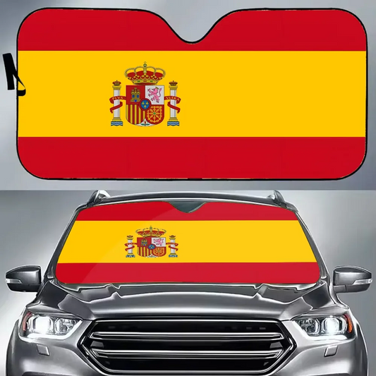 AutoShade Spain Flag Car Sunshade UV Protection Windscreen Cover - 